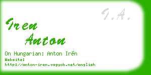 iren anton business card